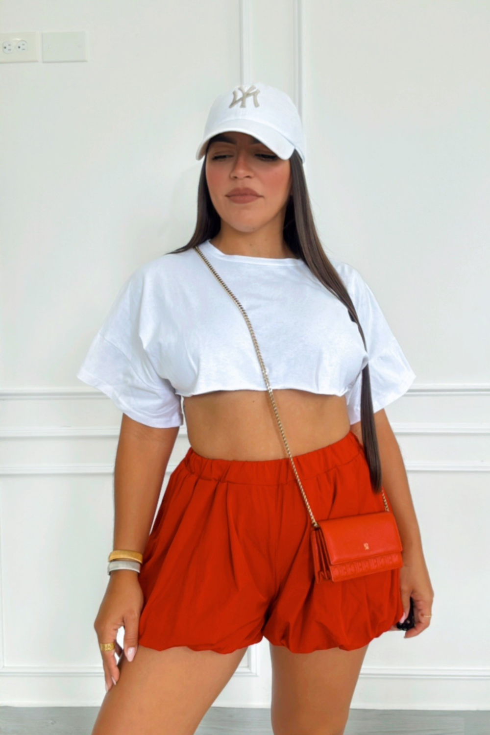 Bubble mini shorts