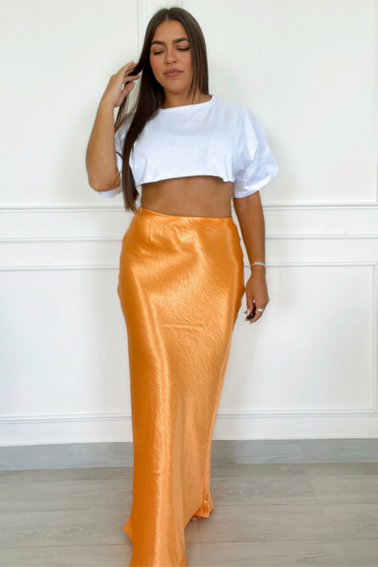 Amalia satin maxi skirt