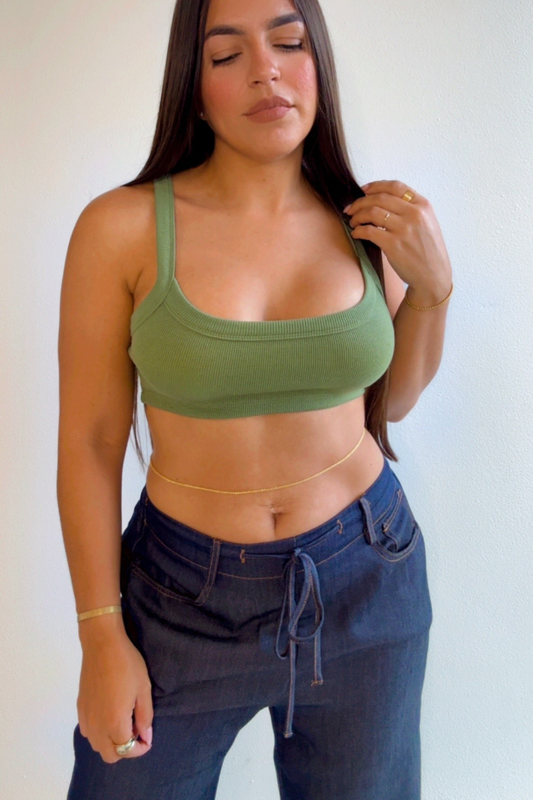 Calvin olive bra top