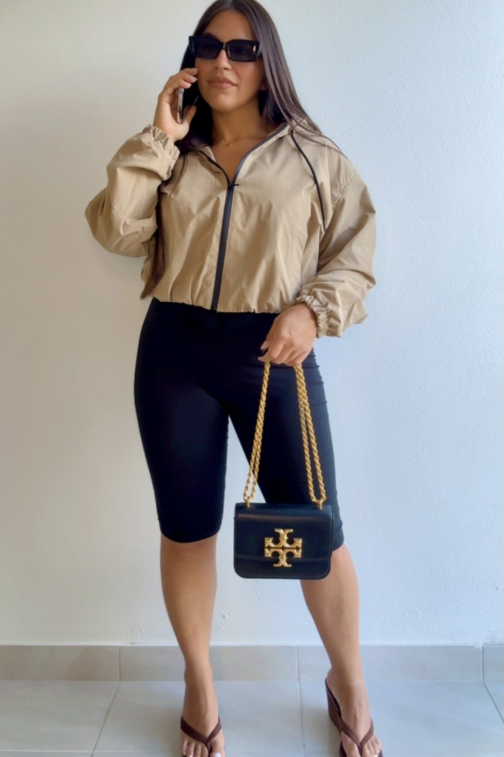 Hooded zip up windbreaker